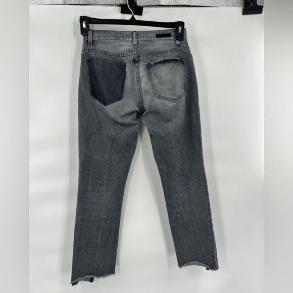 Ei8htdreams grey jeans straight ribbed hem size 25 - Picture 4 of 12